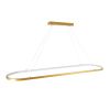 GLOBOSTAR® BOLIVAR 61274 Μοντέρνο Κρεμαστό Φωτιστικό Οροφής LED 54W 6210lm 360° AC 220-240V IP20 Ρυθμιζόμενο Λευκό CCT με Χειριστήριο από 2700K έως 6000K Dimmable - Lumileds SMD Chip - Χρυσό Βούρτσας - Μ120 x Π30 x Υ2cm - 3 Χρόνια Εγγύηση