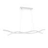 GLOBOSTAR® MORALES 61276 Μοντέρνο Κρεμαστό Φωτιστικό Οροφής LED 54W 6048lm 300° AC 220-240V IP20 Ρυθμιζόμενο Λευκό CCT με Χειριστήριο από 2700K έως 6000K Dimmable - Lumileds SMD Chip - Λευκό Ματ - Μ90 x Π14 x Υ14cm - 3 Χρόνια Εγγύηση