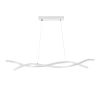 GLOBOSTAR® MORALES 61276 Μοντέρνο Κρεμαστό Φωτιστικό Οροφής LED 54W 6048lm 300° AC 220-240V IP20 Ρυθμιζόμενο Λευκό CCT με Χειριστήριο από 2700K έως 6000K Dimmable - Lumileds SMD Chip - Λευκό Ματ - Μ90 x Π14 x Υ14cm - 3 Χρόνια Εγγύηση