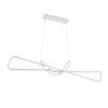GLOBOSTAR® DOLORES 61280 Μοντέρνο Κρεμαστό Φωτιστικό Οροφής LED 105W 11760lm 300° AC 220-240V IP20 Ρυθμιζόμενο Λευκό CCT με Χειριστήριο από 2700K έως 6000K Dimmable - Lumileds SMD Chip - Λευκό Ματ - Μ110 x Π17 x Υ17.5cm - 3 Χρόνια Εγγύηση