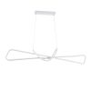 GLOBOSTAR® DOLORES 61280 Μοντέρνο Κρεμαστό Φωτιστικό Οροφής LED 105W 11760lm 300° AC 220-240V IP20 Ρυθμιζόμενο Λευκό CCT με Χειριστήριο από 2700K έως 6000K Dimmable - Lumileds SMD Chip - Λευκό Ματ - Μ110 x Π17 x Υ17.5cm - 3 Χρόνια Εγγύηση