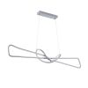 GLOBOSTAR® DOLORES 61281 Μοντέρνο Κρεμαστό Φωτιστικό Οροφής LED 105W 11760lm 300° AC 220-240V IP20 Ρυθμιζόμενο Λευκό CCT με Χειριστήριο από 2700K έως 6000K Dimmable - Lumileds SMD Chip - Νίκελ Βούρτσας - Μ110 x Π17 x Υ17.5cm - 3 Χρόνια Εγγύηση