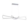 GLOBOSTAR® DOLORES 61281 Μοντέρνο Κρεμαστό Φωτιστικό Οροφής LED 105W 11760lm 300° AC 220-240V IP20 Ρυθμιζόμενο Λευκό CCT με Χειριστήριο από 2700K έως 6000K Dimmable - Lumileds SMD Chip - Νίκελ Βούρτσας - Μ110 x Π17 x Υ17.5cm - 3 Χρόνια Εγγύηση