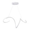 GLOBOSTAR® SPIRALE 61284 Μοντέρνο Κρεμαστό Φωτιστικό Οροφής LED 75W 8400lm 300° AC 220-240V IP20 Ρυθμιζόμενο Λευκό CCT με Χειριστήριο από 2700K έως 6000K Dimmable - Lumileds SMD Chip - Λευκό Ματ - Μ72 x Π25 x Υ30cm - 3 Χρόνια Εγγύηση