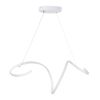 GLOBOSTAR® SPIRALE 61284 Μοντέρνο Κρεμαστό Φωτιστικό Οροφής LED 75W 8400lm 300° AC 220-240V IP20 Ρυθμιζόμενο Λευκό CCT με Χειριστήριο από 2700K έως 6000K Dimmable - Lumileds SMD Chip - Λευκό Ματ - Μ72 x Π25 x Υ30cm - 3 Χρόνια Εγγύηση