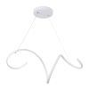 GLOBOSTAR® SPIRALE 61284 Μοντέρνο Κρεμαστό Φωτιστικό Οροφής LED 75W 8400lm 300° AC 220-240V IP20 Ρυθμιζόμενο Λευκό CCT με Χειριστήριο από 2700K έως 6000K Dimmable - Lumileds SMD Chip - Λευκό Ματ - Μ72 x Π25 x Υ30cm - 3 Χρόνια Εγγύηση