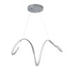 GLOBOSTAR® SPIRALE 61285 Μοντέρνο Κρεμαστό Φωτιστικό Οροφής LED 75W 8400lm 300° AC 220-240V IP20 Ρυθμιζόμενο Λευκό CCT με Χειριστήριο από 2700K έως 6000K Dimmable - Lumileds SMD Chip - Νίκελ Βούρτσας - Μ72 x Π25 x Υ30cm - 3 Χρόνια Εγγύηση