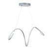 GLOBOSTAR® SPIRALE 61285 Μοντέρνο Κρεμαστό Φωτιστικό Οροφής LED 75W 8400lm 300° AC 220-240V IP20 Ρυθμιζόμενο Λευκό CCT με Χειριστήριο από 2700K έως 6000K Dimmable - Lumileds SMD Chip - Νίκελ Βούρτσας - Μ72 x Π25 x Υ30cm - 3 Χρόνια Εγγύηση