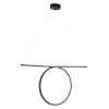 GLOBOSTAR® ROME 61294 Μοντέρνο Κρεμαστό Φωτιστικό Οροφής LED 24W 2640lm 200° AC 220-240V IP20 Ρυθμιζόμενο Λευκό CCT με On/Off 2700K/4500K/6000K - Lumileds SMD Chip - Μαύρο Ματ - Μ65.5 x Π4 x Υ33cm - 3 Χρόνια Εγγύηση