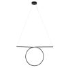 GLOBOSTAR® ROME 61294 Μοντέρνο Κρεμαστό Φωτιστικό Οροφής LED 24W 2640lm 200° AC 220-240V IP20 Ρυθμιζόμενο Λευκό CCT με On/Off 2700K/4500K/6000K - Lumileds SMD Chip - Μαύρο Ματ - Μ65.5 x Π4 x Υ33cm - 3 Χρόνια Εγγύηση