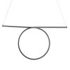 GLOBOSTAR® ROME 61294 Μοντέρνο Κρεμαστό Φωτιστικό Οροφής LED 24W 2640lm 200° AC 220-240V IP20 Ρυθμιζόμενο Λευκό CCT με On/Off 2700K/4500K/6000K - Lumileds SMD Chip - Μαύρο Ματ - Μ65.5 x Π4 x Υ33cm - 3 Χρόνια Εγγύηση