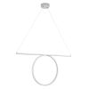 GLOBOSTAR® ROME 61295 Μοντέρνο Κρεμαστό Φωτιστικό Οροφής LED 24W 2640lm 200° AC 220-240V IP20 Ρυθμιζόμενο Λευκό CCT με On/Off 2700K/4500K/6000K - Lumileds SMD Chip - Λευκό Ματ - Μ65.5 x Π4 x Υ33cm - 3 Χρόνια Εγγύηση