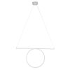 GLOBOSTAR® ROME 61295 Μοντέρνο Κρεμαστό Φωτιστικό Οροφής LED 24W 2640lm 200° AC 220-240V IP20 Ρυθμιζόμενο Λευκό CCT με On/Off 2700K/4500K/6000K - Lumileds SMD Chip - Λευκό Ματ - Μ65.5 x Π4 x Υ33cm - 3 Χρόνια Εγγύηση