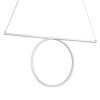 GLOBOSTAR® ROME 61295 Μοντέρνο Κρεμαστό Φωτιστικό Οροφής LED 24W 2640lm 200° AC 220-240V IP20 Ρυθμιζόμενο Λευκό CCT με On/Off 2700K/4500K/6000K - Lumileds SMD Chip - Λευκό Ματ - Μ65.5 x Π4 x Υ33cm - 3 Χρόνια Εγγύηση