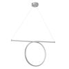 GLOBOSTAR® ROME 61296 Μοντέρνο Κρεμαστό Φωτιστικό Οροφής LED 24W 2640lm 200° AC 220-240V IP20 Ρυθμιζόμενο Λευκό CCT με On/Off 2700K/4500K/6000K - Lumileds SMD Chip - Νίκελ Βούρτσας - Μ65.5 x Π4 x Υ33cm - 3 Χρόνια Εγγύηση