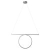 GLOBOSTAR® ROME 61296 Μοντέρνο Κρεμαστό Φωτιστικό Οροφής LED 24W 2640lm 200° AC 220-240V IP20 Ρυθμιζόμενο Λευκό CCT με On/Off 2700K/4500K/6000K - Lumileds SMD Chip - Νίκελ Βούρτσας - Μ65.5 x Π4 x Υ33cm - 3 Χρόνια Εγγύηση