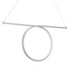 GLOBOSTAR® ROME 61296 Μοντέρνο Κρεμαστό Φωτιστικό Οροφής LED 24W 2640lm 200° AC 220-240V IP20 Ρυθμιζόμενο Λευκό CCT με On/Off 2700K/4500K/6000K - Lumileds SMD Chip - Νίκελ Βούρτσας - Μ65.5 x Π4 x Υ33cm - 3 Χρόνια Εγγύηση