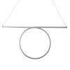 GLOBOSTAR® ROME 61296 Μοντέρνο Κρεμαστό Φωτιστικό Οροφής LED 24W 2640lm 200° AC 220-240V IP20 Ρυθμιζόμενο Λευκό CCT με On/Off 2700K/4500K/6000K - Lumileds SMD Chip - Νίκελ Βούρτσας - Μ65.5 x Π4 x Υ33cm - 3 Χρόνια Εγγύηση