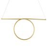 GLOBOSTAR® ROME 61297 Μοντέρνο Κρεμαστό Φωτιστικό Οροφής LED 24W 2640lm 200° AC 220-240V IP20 Ρυθμιζόμενο Λευκό CCT με On/Off 2700K/4500K/6000K - Lumileds SMD Chip - Χρυσό Βούρτσας - Μ65.5 x Π4 x Υ33cm - 3 Χρόνια Εγγύηση