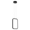 GLOBOSTAR® DEROBA 61298 Μοντέρνο Κρεμαστό Φωτιστικό Οροφής LED 12W 1320lm 360° AC 220-240V IP20 Ρυθμιζόμενο Λευκό CCT με On/Off 2700K/4500K/6000K - Lumileds SMD Chip - Μαύρο Ματ - Μ16 x Π1.6 x Υ25.5cm - 3 Χρόνια Εγγύηση