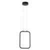 GLOBOSTAR® DEROBA 61298 Μοντέρνο Κρεμαστό Φωτιστικό Οροφής LED 12W 1320lm 360° AC 220-240V IP20 Ρυθμιζόμενο Λευκό CCT με On/Off 2700K/4500K/6000K - Lumileds SMD Chip - Μαύρο Ματ - Μ16 x Π1.6 x Υ25.5cm - 3 Χρόνια Εγγύηση