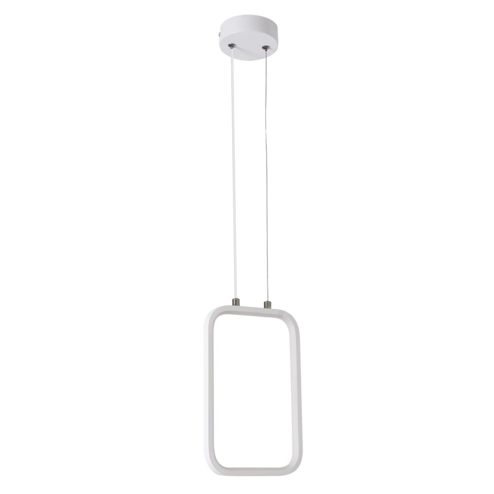 GLOBOSTAR® DEROBA 61299 Μοντέρνο Κρεμαστό Φωτιστικό Οροφής LED 12W 1320lm 360° AC 220-240V IP20 Ρυθμιζόμενο Λευκό CCT με On/Off 2700K/4500K/6000K - Lumileds SMD Chip - Λευκό Ματ - Μ16 x Π1.6 x Υ25.5cm - 3 Χρόνια Εγγύηση