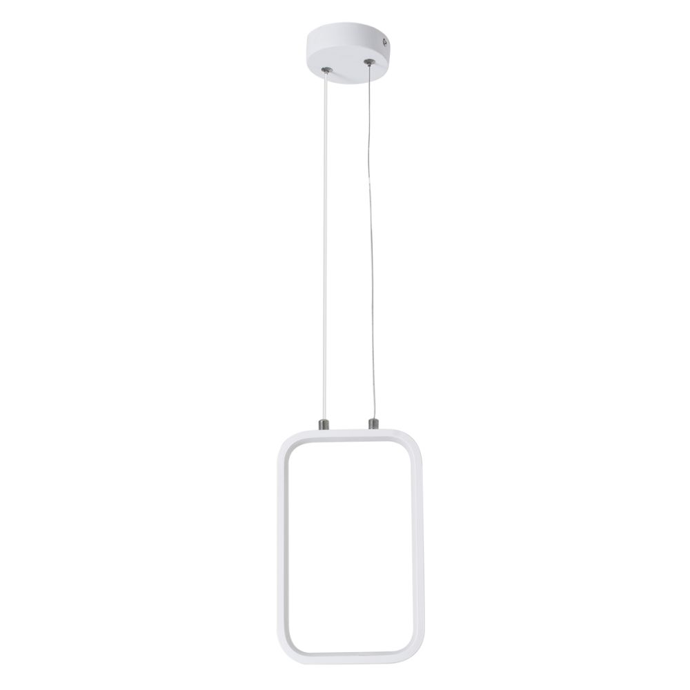 GLOBOSTAR® DEROBA 61299 Μοντέρνο Κρεμαστό Φωτιστικό Οροφής LED 12W 1320lm 360° AC 220-240V IP20 Ρυθμιζόμενο Λευκό CCT με On/Off 2700K/4500K/6000K - Lumileds SMD Chip - Λευκό Ματ - Μ16 x Π1.6 x Υ25.5cm - 3 Χρόνια Εγγύηση