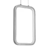 GLOBOSTAR® DEROBA 61300 Μοντέρνο Κρεμαστό Φωτιστικό Οροφής LED 12W 1320lm 360° AC 220-240V IP20 Ρυθμιζόμενο Λευκό CCT με On/Off 2700K/4500K/6000K - Lumileds SMD Chip - Νίκελ Βούρτσας - Μ16 x Π1.6 x Υ25.5cm - 3 Χρόνια Εγγύηση
