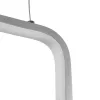 GLOBOSTAR® DEROBA 61300 Μοντέρνο Κρεμαστό Φωτιστικό Οροφής LED 12W 1320lm 360° AC 220-240V IP20 Ρυθμιζόμενο Λευκό CCT με On/Off 2700K/4500K/6000K - Lumileds SMD Chip - Νίκελ Βούρτσας - Μ16 x Π1.6 x Υ25.5cm - 3 Χρόνια Εγγύηση