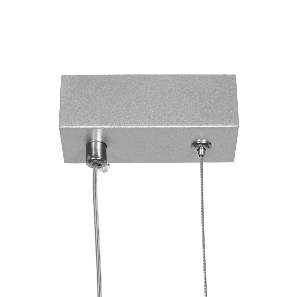 GLOBOSTAR® DEROBA 61300 Μοντέρνο Κρεμαστό Φωτιστικό Οροφής LED 12W 1320lm 360° AC 220-240V IP20 Ρυθμιζόμενο Λευκό CCT με On/Off 2700K/4500K/6000K - Lumileds SMD Chip - Νίκελ Βούρτσας - Μ16 x Π1.6 x Υ25.5cm - 3 Χρόνια Εγγύηση