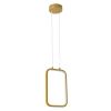 GLOBOSTAR® DEROBA 61301 Μοντέρνο Κρεμαστό Φωτιστικό Οροφής LED 12W 1320lm 360° AC 220-240V IP20 Ρυθμιζόμενο Λευκό CCT με On/Off 2700K/4500K/6000K - Lumileds SMD Chip - Χρυσό Βούρτσας - Μ16 x Π1.6 x Υ25.5cm - 3 Χρόνια Εγγύηση