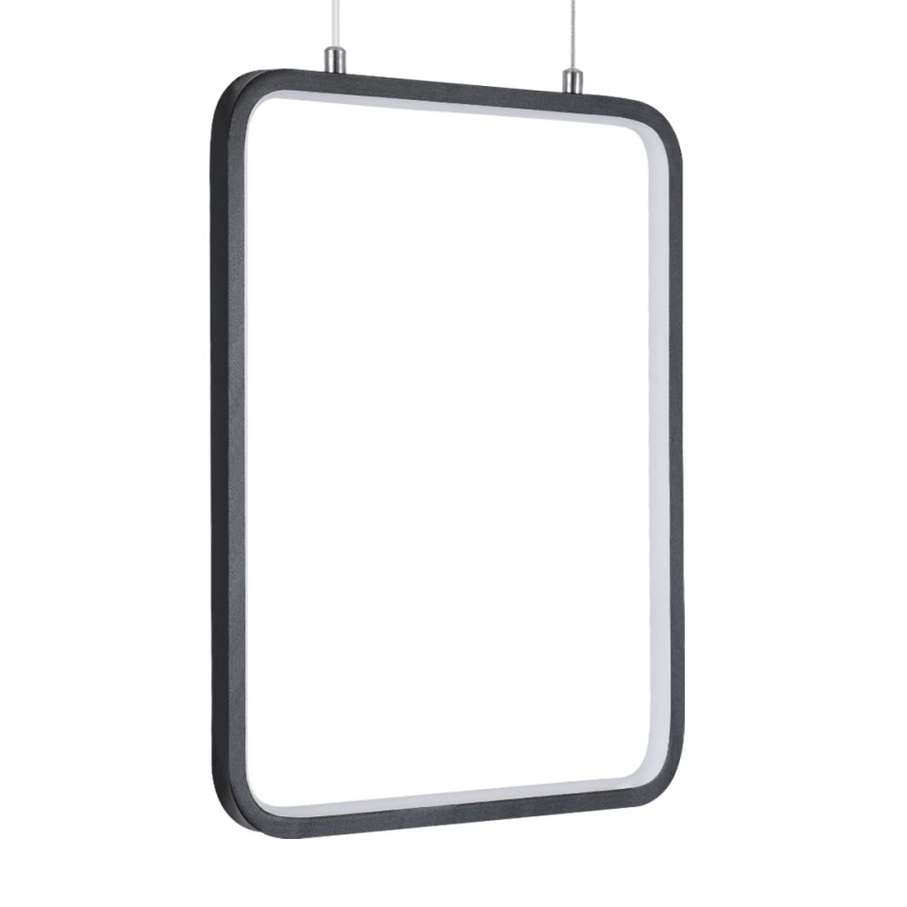 GLOBOSTAR® NEROBA 61302 Μοντέρνο Κρεμαστό Φωτιστικό Οροφής LED 18W 1980lm 360° AC 220-240V IP20 Ρυθμιζόμενο Λευκό CCT με On/Off 2700K/4500K/6000K - Lumileds SMD Chip - Μαύρο Ματ - Μ29 x Π2 x Υ36cm - 3 Χρόνια Εγγύηση