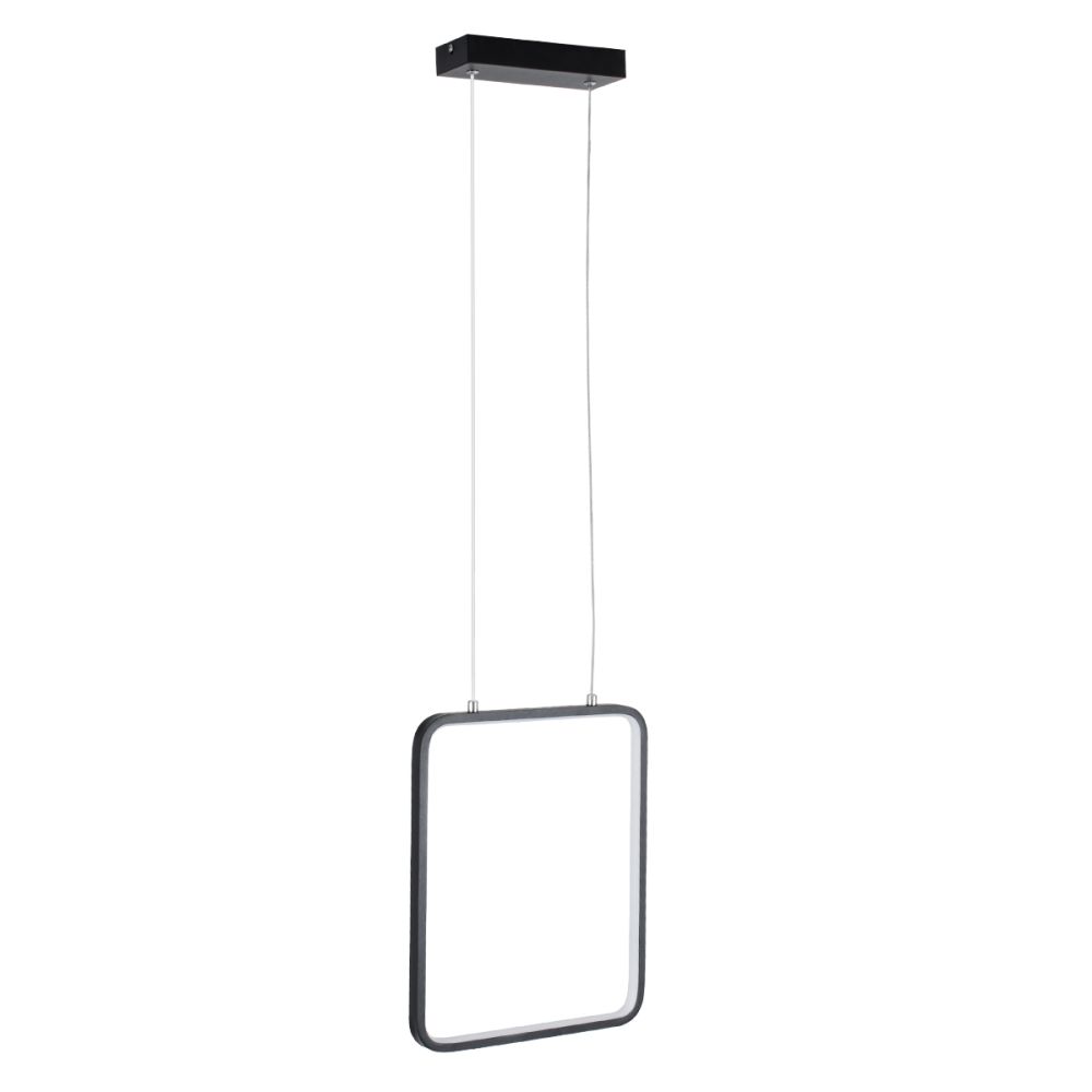 GLOBOSTAR® NEROBA 61302 Μοντέρνο Κρεμαστό Φωτιστικό Οροφής LED 18W 1980lm 360° AC 220-240V IP20 Ρυθμιζόμενο Λευκό CCT με On/Off 2700K/4500K/6000K - Lumileds SMD Chip - Μαύρο Ματ - Μ29 x Π2 x Υ36cm - 3 Χρόνια Εγγύηση