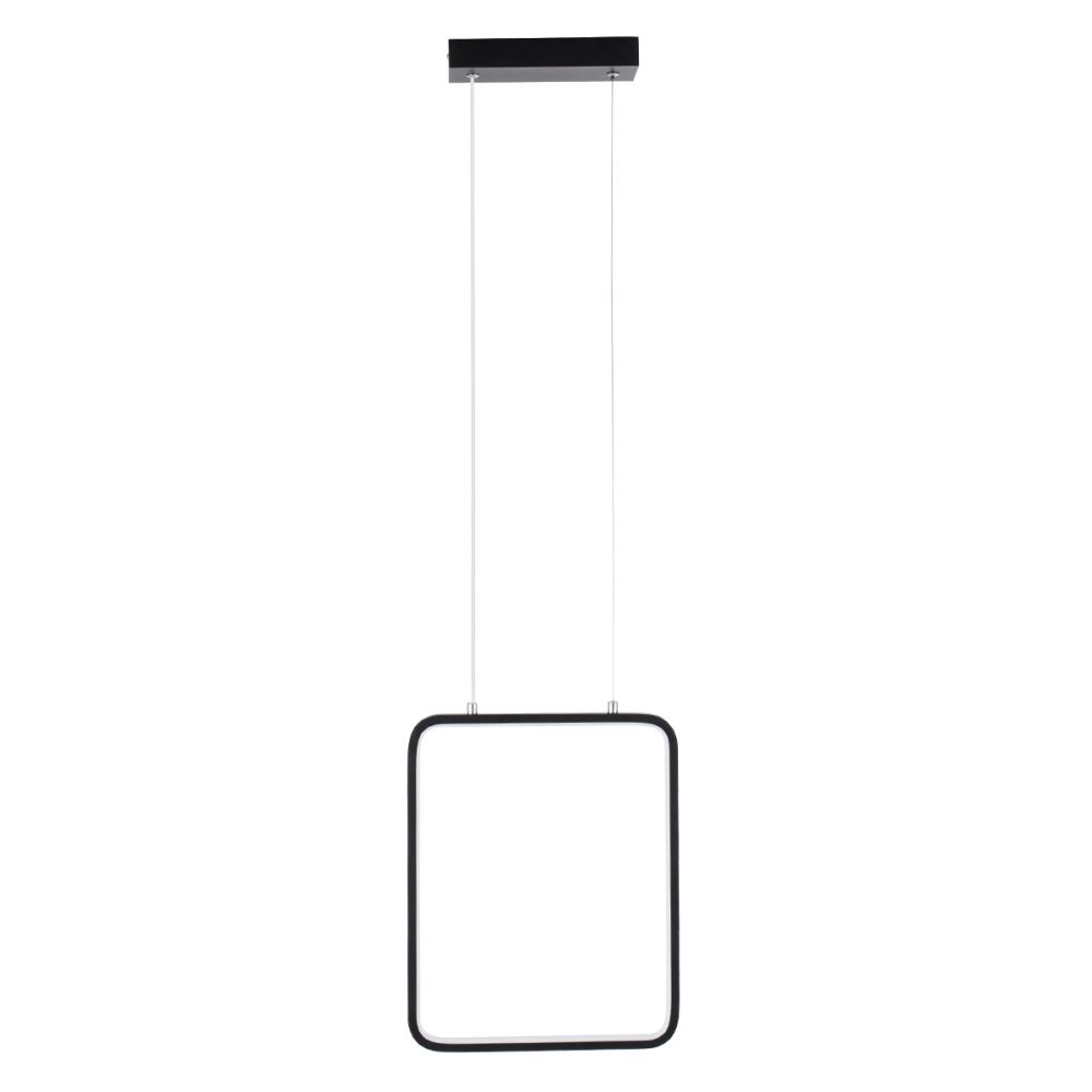 GLOBOSTAR® NEROBA 61302 Μοντέρνο Κρεμαστό Φωτιστικό Οροφής LED 18W 1980lm 360° AC 220-240V IP20 Ρυθμιζόμενο Λευκό CCT με On/Off 2700K/4500K/6000K - Lumileds SMD Chip - Μαύρο Ματ - Μ29 x Π2 x Υ36cm - 3 Χρόνια Εγγύηση
