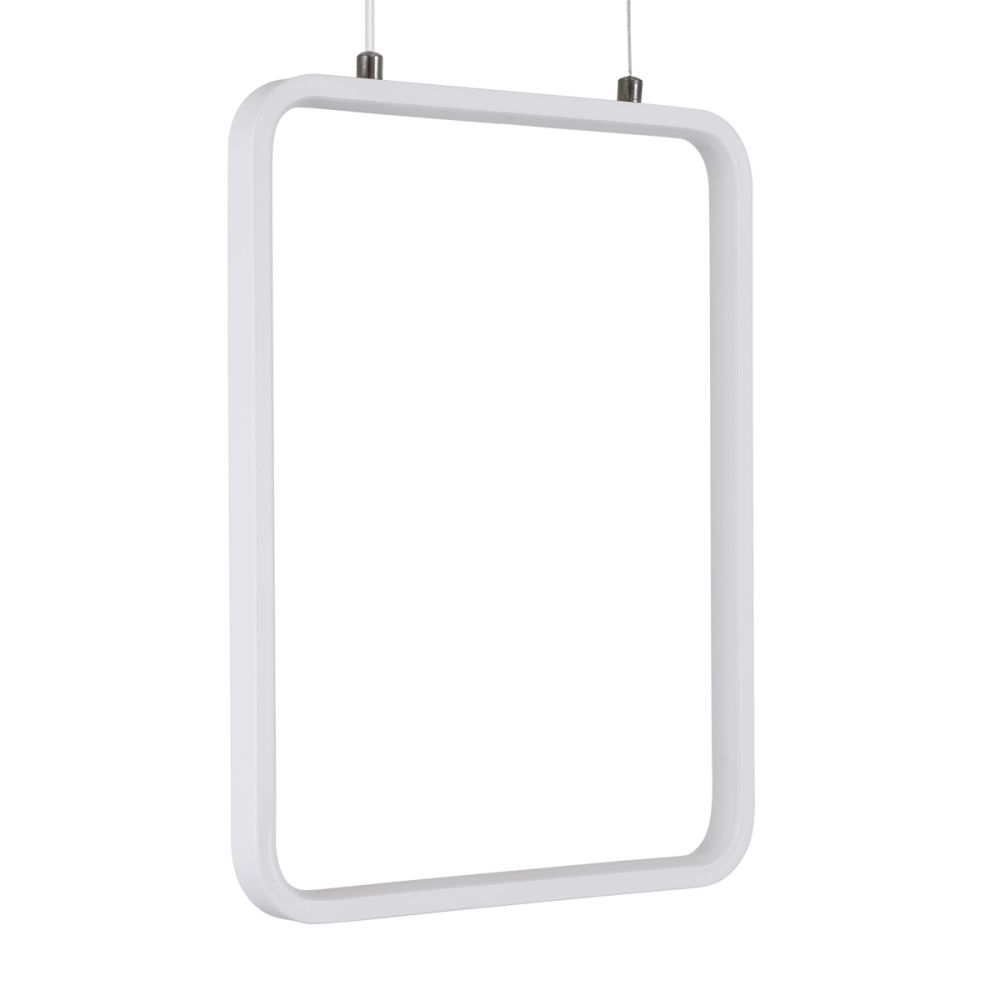 GLOBOSTAR® NEROBA 61303 Μοντέρνο Κρεμαστό Φωτιστικό Οροφής LED 18W 1980lm 360° AC 220-240V IP20 Ρυθμιζόμενο Λευκό CCT με On/Off 2700K/4500K/6000K - Lumileds SMD Chip - Λευκό Ματ - Μ29 x Π2 x Υ36cm - 3 Χρόνια Εγγύηση
