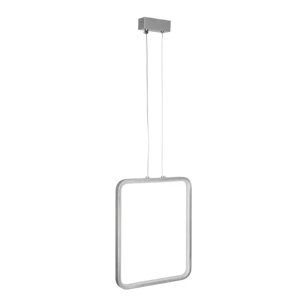 GLOBOSTAR® NEROBA 61304 Μοντέρνο Κρεμαστό Φωτιστικό Οροφής LED 18W 1980lm 360° AC 220-240V IP20 Ρυθμιζόμενο Λευκό CCT με On/Off 2700K/4500K/6000K - Lumileds SMD Chip - Νίκελ Βούρτσας - Μ29 x Π2 x Υ36cm - 3 Χρόνια Εγγύηση