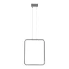 GLOBOSTAR® NEROBA 61304 Μοντέρνο Κρεμαστό Φωτιστικό Οροφής LED 18W 1980lm 360° AC 220-240V IP20 Ρυθμιζόμενο Λευκό CCT με On/Off 2700K/4500K/6000K - Lumileds SMD Chip - Νίκελ Βούρτσας - Μ29 x Π2 x Υ36cm - 3 Χρόνια Εγγύηση