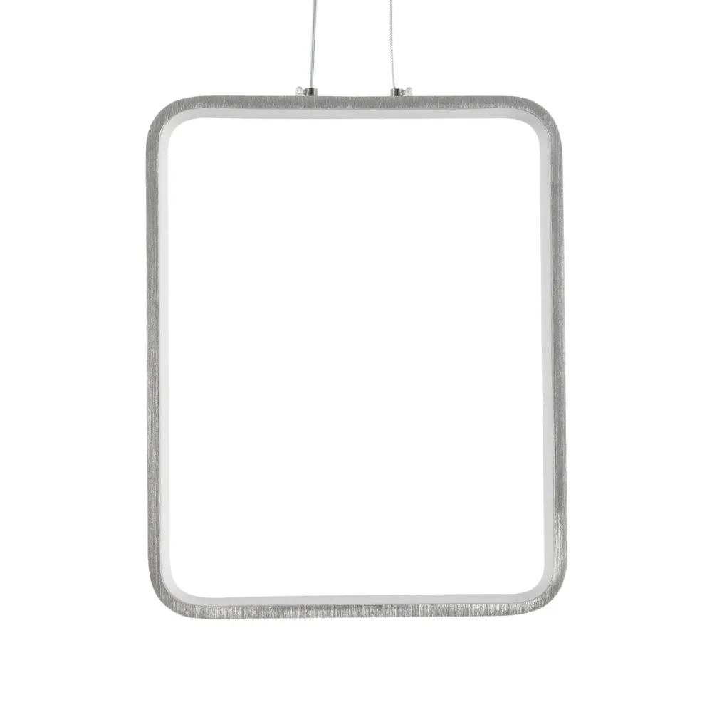 GLOBOSTAR® NEROBA 61304 Μοντέρνο Κρεμαστό Φωτιστικό Οροφής LED 18W 1980lm 360° AC 220-240V IP20 Ρυθμιζόμενο Λευκό CCT με On/Off 2700K/4500K/6000K - Lumileds SMD Chip - Νίκελ Βούρτσας - Μ29 x Π2 x Υ36cm - 3 Χρόνια Εγγύηση