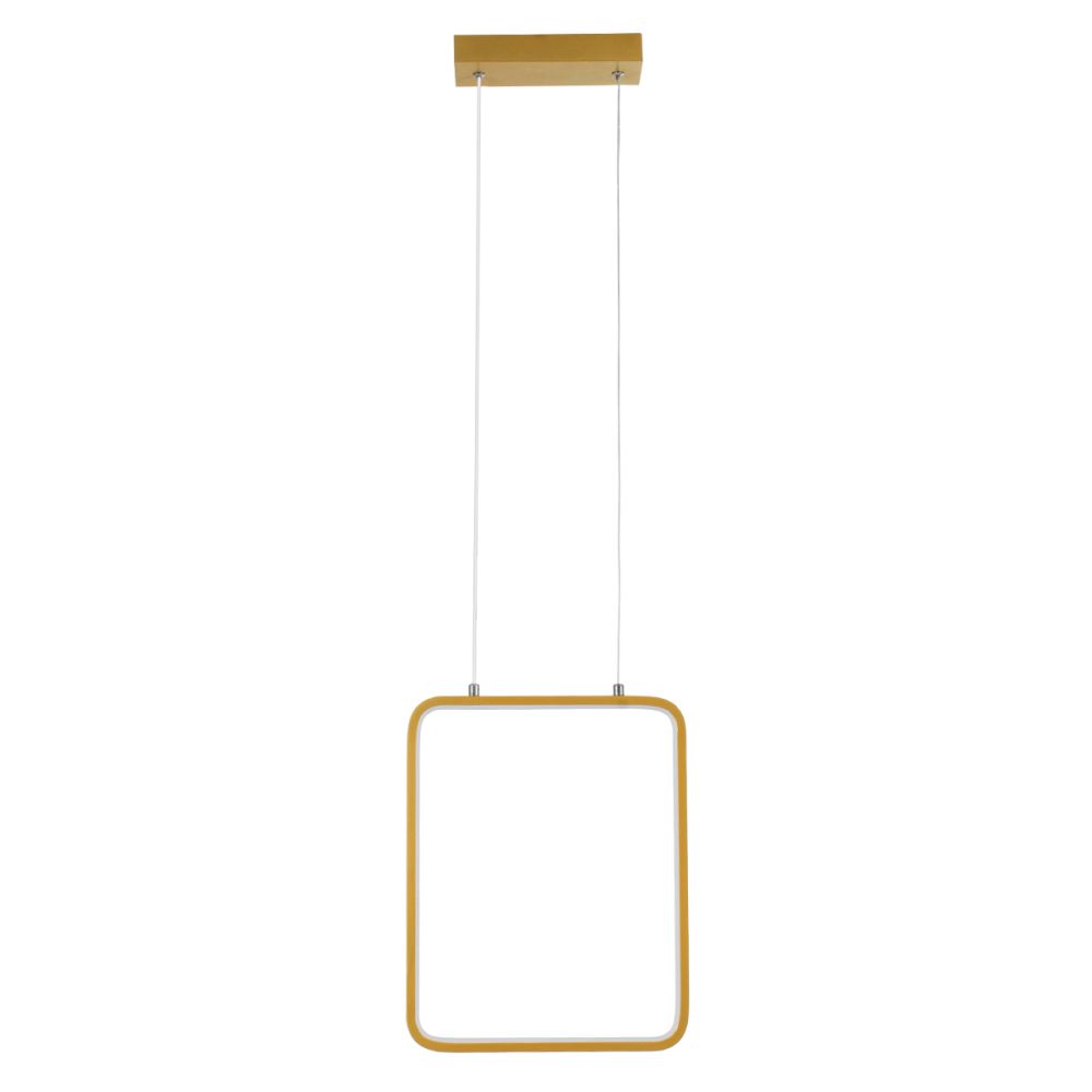 GLOBOSTAR® NEROBA 61305 Μοντέρνο Κρεμαστό Φωτιστικό Οροφής LED 18W 1980lm 360° AC 220-240V IP20 Ρυθμιζόμενο Λευκό CCT με On/Off 2700K/4500K/6000K - Lumileds SMD Chip - Χρυσό Βούρτσας - Μ29 x Π2 x Υ36cm - 3 Χρόνια Εγγύηση
