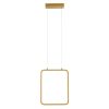 GLOBOSTAR® NEROBA 61305 Μοντέρνο Κρεμαστό Φωτιστικό Οροφής LED 18W 1980lm 360° AC 220-240V IP20 Ρυθμιζόμενο Λευκό CCT με On/Off 2700K/4500K/6000K - Lumileds SMD Chip - Χρυσό Βούρτσας - Μ29 x Π2 x Υ36cm - 3 Χρόνια Εγγύηση