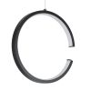 GLOBOSTAR® CEROBA 61306 Μοντέρνο Κρεμαστό Φωτιστικό Οροφής LED 12W 1320lm 360° AC 220-240V IP20 Ρυθμιζόμενο Λευκό CCT με On/Off 2700K/4500K/6000K - Lumileds SMD Chip - Μαύρο Ματ - Μ22 x Π2 x Υ22cm - 3 Χρόνια Εγγύηση