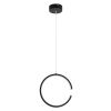 GLOBOSTAR® CEROBA 61306 Μοντέρνο Κρεμαστό Φωτιστικό Οροφής LED 12W 1320lm 360° AC 220-240V IP20 Ρυθμιζόμενο Λευκό CCT με On/Off 2700K/4500K/6000K - Lumileds SMD Chip - Μαύρο Ματ - Μ22 x Π2 x Υ22cm - 3 Χρόνια Εγγύηση