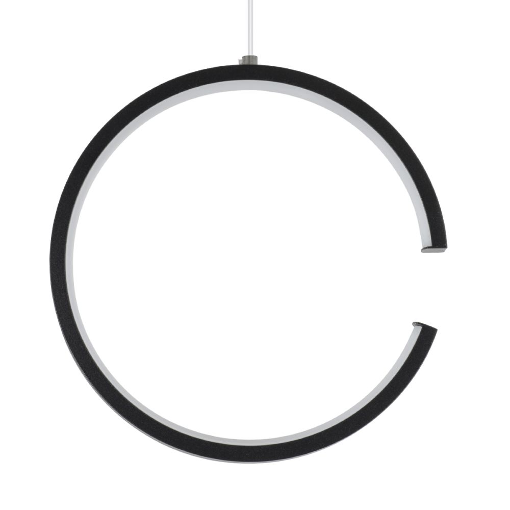 GLOBOSTAR® CEROBA 61306 Μοντέρνο Κρεμαστό Φωτιστικό Οροφής LED 12W 1320lm 360° AC 220-240V IP20 Ρυθμιζόμενο Λευκό CCT με On/Off 2700K/4500K/6000K - Lumileds SMD Chip - Μαύρο Ματ - Μ22 x Π2 x Υ22cm - 3 Χρόνια Εγγύηση