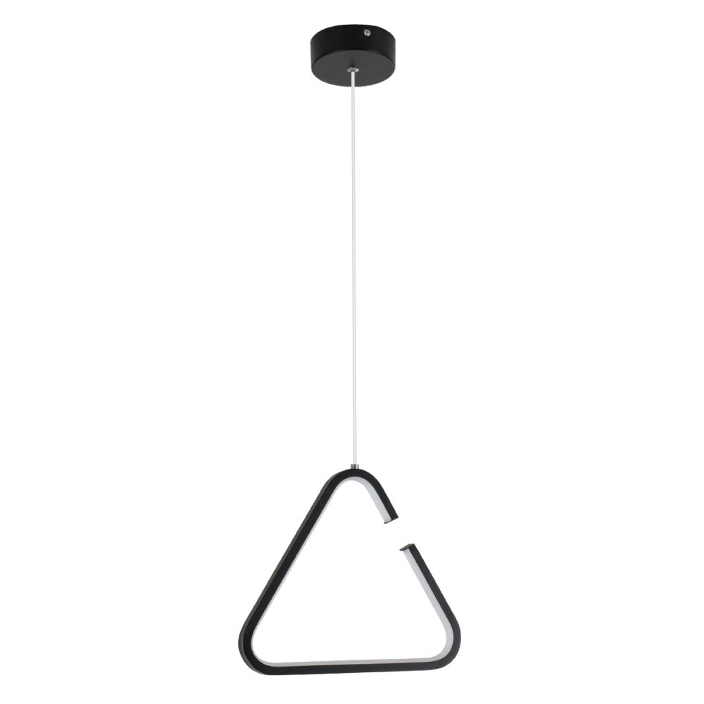 GLOBOSTAR® CEROBA 61307 Μοντέρνο Κρεμαστό Φωτιστικό Οροφής LED 12W 1320lm 360° AC 220-240V IP20 Ρυθμιζόμενο Λευκό CCT με On/Off 2700K/4500K/6000K - Lumileds SMD Chip - Μαύρο Ματ - Μ22 x Π2 x Υ22cm - 3 Χρόνια Εγγύηση