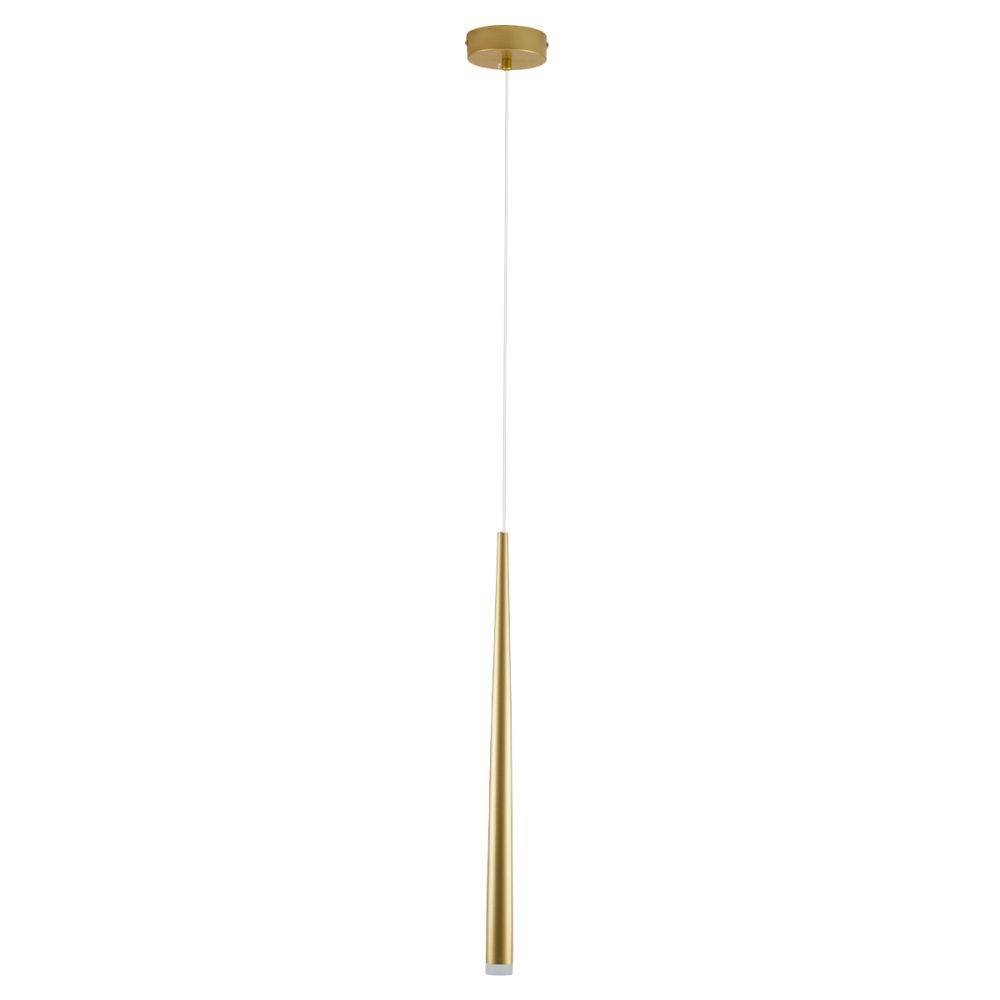 GLOBOSTAR® TEARS 61310 Μοντέρνο Κρεμαστό Φωτιστικό Οροφής LED 3W 330lm 180° AC 220-240V IP20 Ρυθμιζόμενο Λευκό CCT με On/Off 2700K/4500K/6000K - Lumileds SMD Chip - Χρυσό Βούρτσας - Μ3.2 x Π3.2 x Υ51.5cm - 3 Χρόνια Εγγύηση