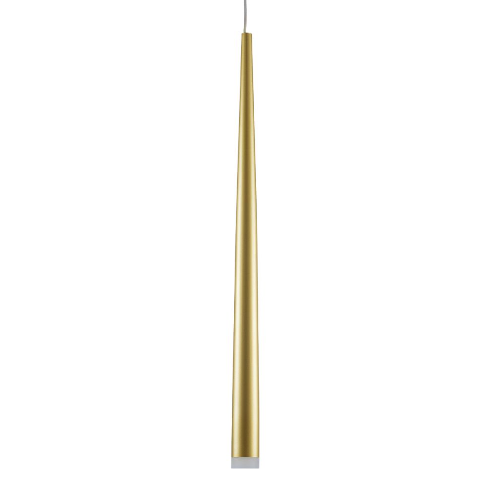 GLOBOSTAR® TEARS 61310 Μοντέρνο Κρεμαστό Φωτιστικό Οροφής LED 3W 330lm 180° AC 220-240V IP20 Ρυθμιζόμενο Λευκό CCT με On/Off 2700K/4500K/6000K - Lumileds SMD Chip - Χρυσό Βούρτσας - Μ3.2 x Π3.2 x Υ51.5cm - 3 Χρόνια Εγγύηση