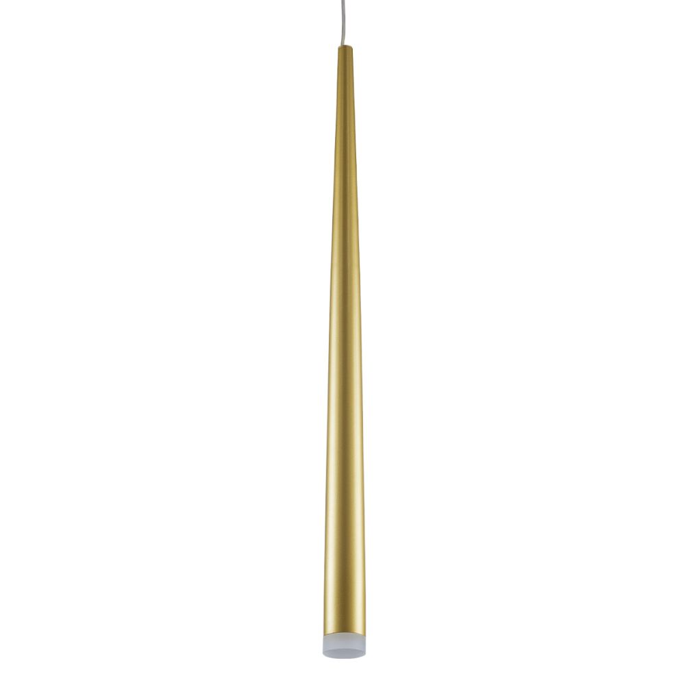 GLOBOSTAR® TEARS 61310 Μοντέρνο Κρεμαστό Φωτιστικό Οροφής LED 3W 330lm 180° AC 220-240V IP20 Ρυθμιζόμενο Λευκό CCT με On/Off 2700K/4500K/6000K - Lumileds SMD Chip - Χρυσό Βούρτσας - Μ3.2 x Π3.2 x Υ51.5cm - 3 Χρόνια Εγγύηση