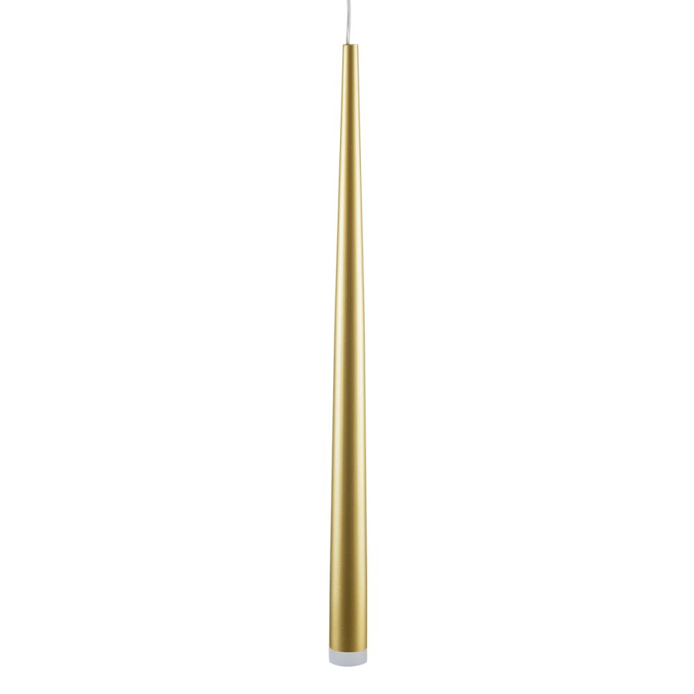 GLOBOSTAR® TEARS 61310 Μοντέρνο Κρεμαστό Φωτιστικό Οροφής LED 3W 330lm 180° AC 220-240V IP20 Ρυθμιζόμενο Λευκό CCT με On/Off 2700K/4500K/6000K - Lumileds SMD Chip - Χρυσό Βούρτσας - Μ3.2 x Π3.2 x Υ51.5cm - 3 Χρόνια Εγγύηση