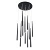 GLOBOSTAR® TEARS 61313 Μοντέρνο Κρεμαστό Φωτιστικό Οροφής LED 36W 3960lm 180° AC 220-240V IP20 Ρυθμιζόμενο Λευκό CCT με Χειριστήριο από 2700K έως 6000K Dimmable - Lumileds SMD Chip - Μαύρο - Μ60 x Π60 x Υ51.5cm - 3 Χρόνια Εγγύηση