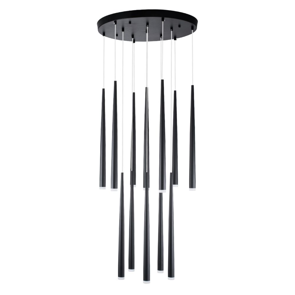 GLOBOSTAR® TEARS 61313 Μοντέρνο Κρεμαστό Φωτιστικό Οροφής LED 36W 3960lm 180° AC 220-240V IP20 Ρυθμιζόμενο Λευκό CCT με Χειριστήριο από 2700K έως 6000K Dimmable - Lumileds SMD Chip - Μαύρο - Μ60 x Π60 x Υ51.5cm - 3 Χρόνια Εγγύηση